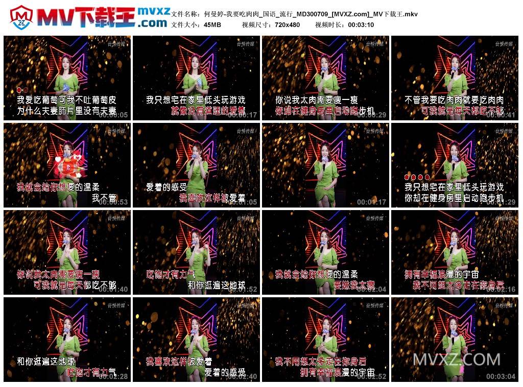 何曼婷-我要吃肉肉_国语_流行_MD300709